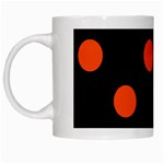 Polka Dots - Tangelo Orange on Black Black Mug