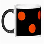 Polka Dots - Tangelo Orange on Black Morph Mug