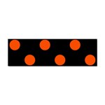 Polka Dots - Tangelo Orange on Black Sticker (Bumper)