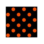 Polka Dots - Tangelo Orange on Black Greeting Card 5  x 7 