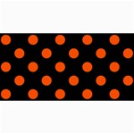 Polka Dots - Tangelo Orange on Black 4  x 8  Photo Cards