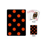 Polka Dots - Tangelo Orange on Black Playing Cards (Mini)