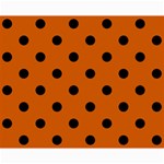 Polka Dots - Black on Burnt Orange Collage 8  x 10 