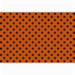 Polka Dots - Black on Burnt Orange Collage 12  x 18 