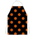 Polka Dots - Burnt Orange on Black Full Print Apron