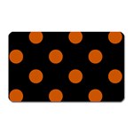 Polka Dots - Burnt Orange on Black Magnet (Rectangular)