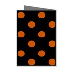 Polka Dots - Burnt Orange on Black Mini Greeting Cards (Pkg of 8)