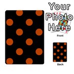 Polka Dots - Burnt Orange on Black Multi-purpose Cards (Rectangle)