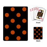 Polka Dots - Burnt Orange on Black Playing Cards Single Design