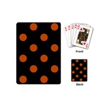 Polka Dots - Burnt Orange on Black Playing Cards (Mini)