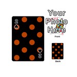 Polka Dots - Burnt Orange on Black Playing Cards 54 (Mini)