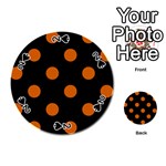 Polka Dots - Burnt Orange on Black Playing Cards 54 (Round)