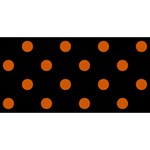 Polka Dots - Burnt Orange on Black YOU ARE INVITED 3D Greeting Card (8x4)