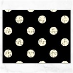 Polka Dots - Cornsilk Yellow on Black Jigsaw Puzzle (Rectangular)