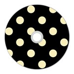 Polka Dots - Blond Yellow on Black CD Wall Clock