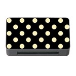 Polka Dots - Blond Yellow on Black Memory Card Reader with CF