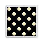 Polka Dots - Blond Yellow on Black Memory Card Reader with Storage (Square)