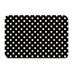 Polka Dots - Blond Yellow on Black Plate Mat