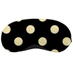 Polka Dots - Blond Yellow on Black Sleeping Mask