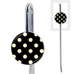 Polka Dots - Blond Yellow on Black Book Mark