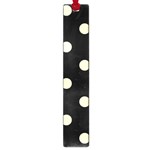 Polka Dots - Blond Yellow on Black Large Book Mark