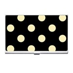 Polka Dots - Blond Yellow on Black Business Card Holder