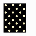 Polka Dots - Blond Yellow on Black Small Garden Flag (Two Sides)