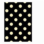 Polka Dots - Blond Yellow on Black Large Garden Flag (Two Sides)