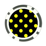 Polka Dots - Yellow on Black Poker Chip Card Guard