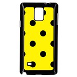 Polka Dots - Black on Canary Yellow Samsung Galaxy Note 4 Case (Black)