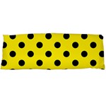 Polka Dots - Black on Canary Yellow Body Pillow Case (Dakimakura) (One Side)