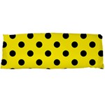 Polka Dots - Black on Canary Yellow Body Pillow Case Dakimakura (Two Sides)