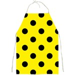 Polka Dots - Black on Canary Yellow Full Print Apron