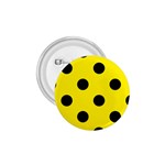 Polka Dots - Black on Canary Yellow 1.75  Button