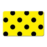 Polka Dots - Black on Canary Yellow Magnet (Rectangular)