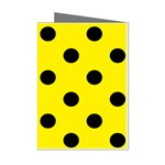 Polka Dots - Black on Canary Yellow Mini Greeting Cards (Pkg of 8)