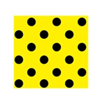 Polka Dots - Black on Canary Yellow Greeting Card 5  x 7 