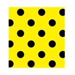 Polka Dots - Black on Canary Yellow Greeting Card 4.5  x 6 