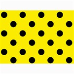 Polka Dots - Black on Canary Yellow 5  x 7  Photo Cards