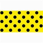 Polka Dots - Black on Canary Yellow 4  x 8  Photo Cards