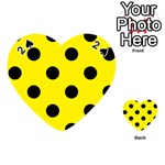 Polka Dots - Black on Canary Yellow Playing Cards 54 (Heart)