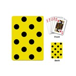 Polka Dots - Black on Canary Yellow Playing Cards (Mini)