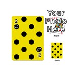 Polka Dots - Black on Canary Yellow Playing Cards 54 (Mini)