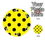 Polka Dots - Black on Canary Yellow Playing Cards 54 (Round)