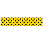 Polka Dots - Black on Gold Yellow Flano Scarf (Small)