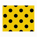 Polka Dots - Black on Gold Yellow Small Glasses Cloth (2 Sides)