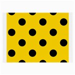 Polka Dots - Black on Gold Yellow Large Glasses Cloth