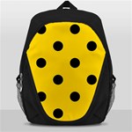 Polka Dots - Black on Gold Yellow Backpack Bag