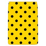 Polka Dots - Black on Gold Yellow Removable Flap Cover (L)