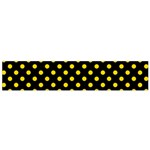 Polka Dots - Gold Yellow on Black Flano Scarf (Small)